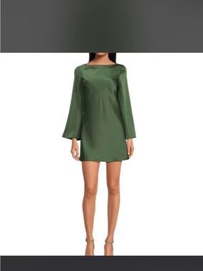 Women’s Gianni Bini Olive Green Long-Sleeve Shift Dress